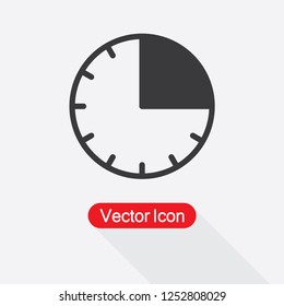 15 Minutes Icon Vector Illustration Eps10