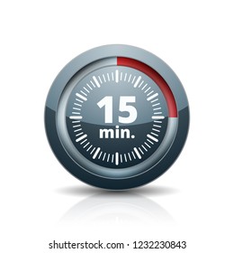 15 Minutes Time button illustration