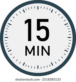 15 minutos temporizador azul design vetor eps 10	
