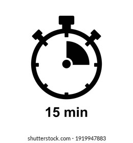 15 minutes timer icon vector