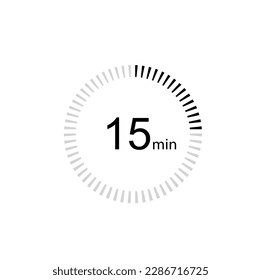 15 minutes timer icon,15 min digital timer. Clock and watch, timer, countdown.