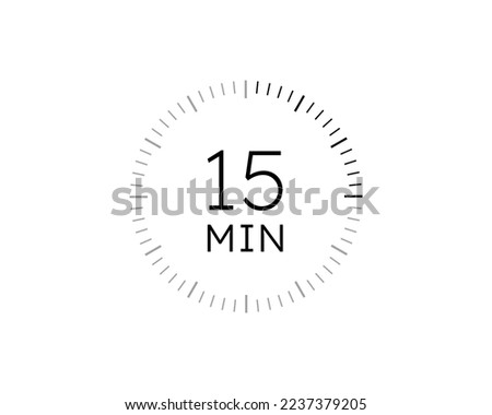 15 minutes timers Clocks, Timer 15 min icon vector