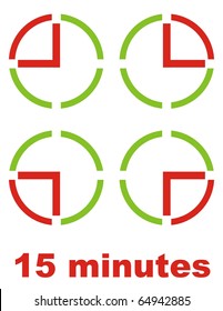 15 Minutes Vector Icon