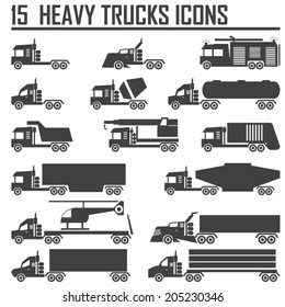 15 Modern Heavy Trucks icons