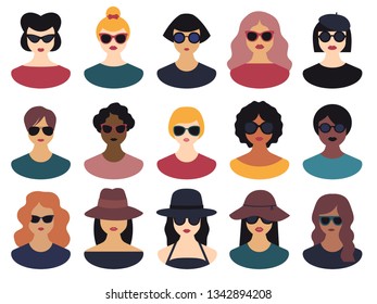 15 Modern women vector illustration set