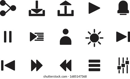 15 Multimedia Icon Sets solid style