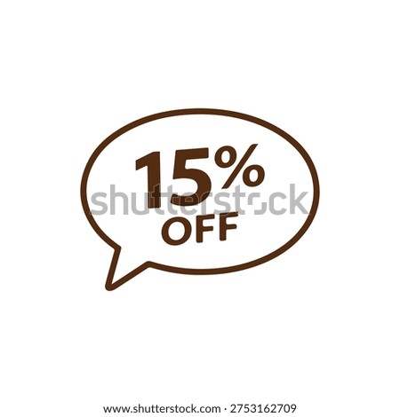 15% off bubble vector
Vector percentage discount sale on a white background