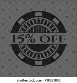 15% off dark badge