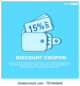 15% Off Discount Coupon Inside Wallet With Text Template