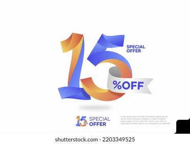 15% off discount price sale