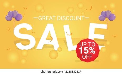 15% off great discount sale background