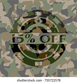 15% off on camo pattern