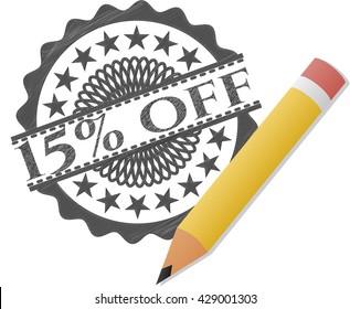 15% off pencil draw