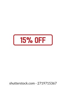 Vetor de design de carimbo 15% Off