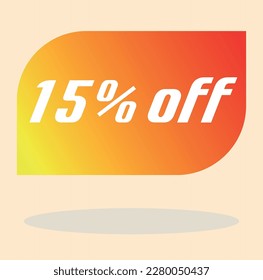 15% off, sales, sale, promotions, banner, orange, yellow, commercial, stores, item, economy, numbers, money, retail, price, trade, vector, articles, label, discount, business, sell