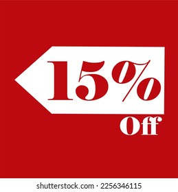 15% off salle  percentage promotion fifteen