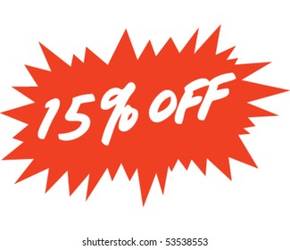 15% Off Sign