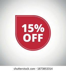 15% off Tag - vector format sale tag