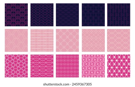 15 Pattern geometric designs bundle.