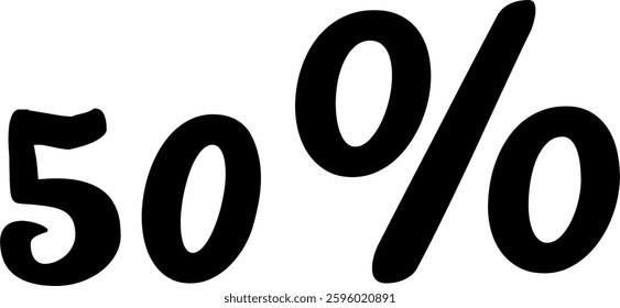15 Percent Discount Offer Number Typography Style A1086