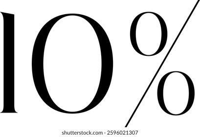 15 Percent Discount Offer Number Typography Style A0915