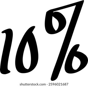 15 Percent Discount Offer Number Typography Style A0706