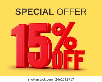 up to 15 percent off