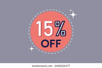 15 percent off discount illustration for your products :D