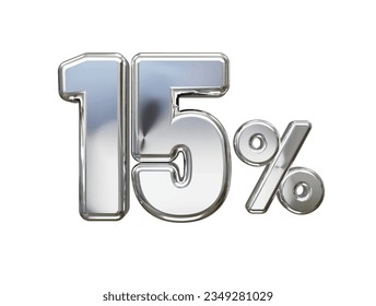 15 percent off vector text effect 3d rendering gold