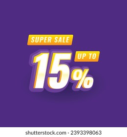 15 Percent Special Discount Sale