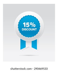 15 percents vector discount badge 