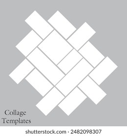15 photo collage template. vector illustration, new collections