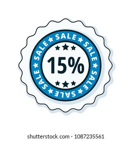 15% Sale label illustration