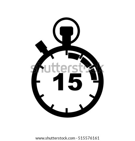 15 seconds minutes stopwatch icon clock stock vector royalty free timer for 15