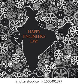 15 September Happy Engineers Day India illustration in vector