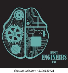 15 September Happy National Engineers Day Vector Illustration. 