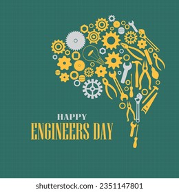 15 September Happy National Engineers Day vector illustration.	