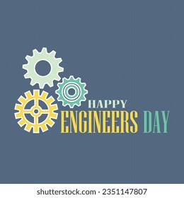 15 September Happy National Engineers Day vector illustration.	