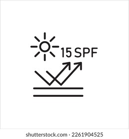 15 spf vector on white background
