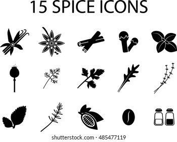 15 spices icons