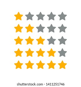 
1-5 star rating illustration vector