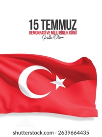 15 temmuz şehitlerini rahmetle anıyoruz. 15 temmuz demokrasi ve milli birlik günü. demokrasi bayramı. Translation: Happy July 15 Democracy and National Unity Day