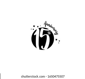 15 th anniversary or birthday celebration design template Vector. 