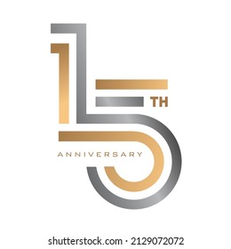 15 th anniversary celebration logo vector