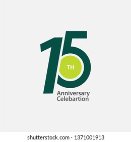 15 th Anniversary Celebration Vector Template Design Illustration