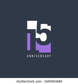 15 Th Anniversary Celebration Vector Template Design Illustration