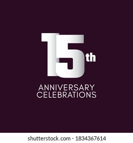 15 th Anniversary Celebration Vector Template Design Illustration