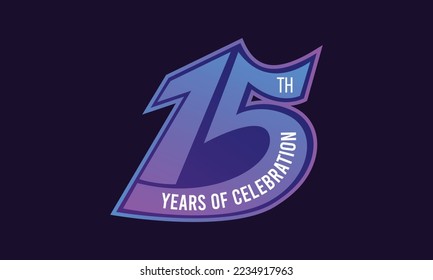 15 th Anniversary Celebration,  15 years anniversary concept, Happy 15