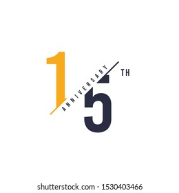 15 Th anniversary design. Vector illustration