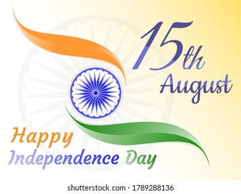 15 th August Indian Independence Day vector illustration background for greeting card and poster.Happy Independence Day